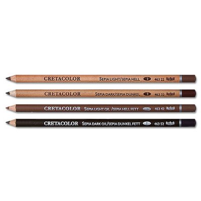 Набір олівців для рисунку, Сепія олійна темна, 3 шт.,Cretacolor 9014400201685 фото