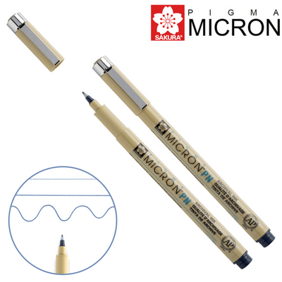Ручка PIGMA MICRON PN Чорно-синій (0.4-0.5мм), Sakura 084511307230 фото