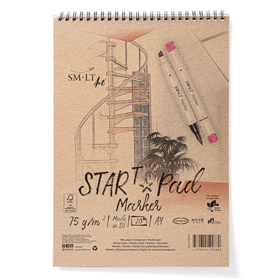 Альбом для маркерів на спіралі STAR T А4, 75г/м2, 20л, SMILTAINIS 4770644590880 фото