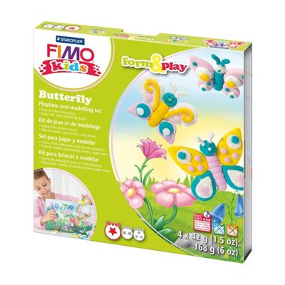 Набір пластики Fimo kids, "Метелик", 4 кол.*42 г, Fimo 4007817806197 фото