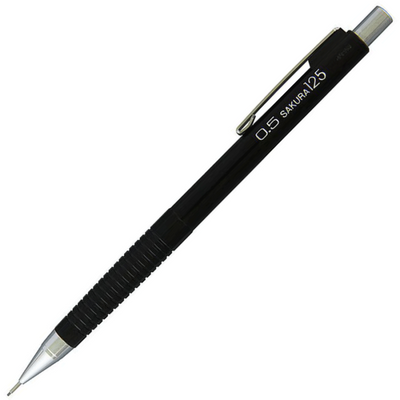 Механічний олівець для креслення та рисунку XS125, 0,5 мм, Чорний, Sakura 084511316225 фото