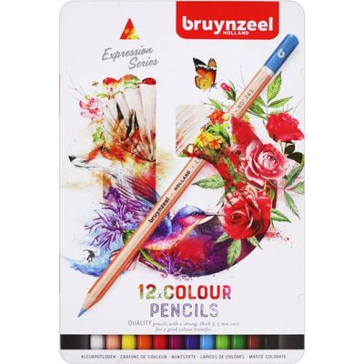 Набір кольорових олівців EXPRESSION, 12шт., мет.коробка, Bruynzeel 8712079424923 фото