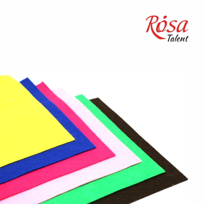 Фетр листковий (поліестер), 21,5х28 см, Рожевий пастельний, 180г/м2, ROSA Talent 4823064954050 фото