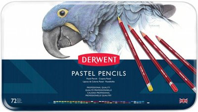 Набір пастельних олівців Pastel, 72 кол., в метал. коробці, Derwent 5010255801364 фото