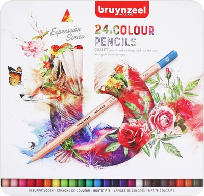 Набір кольорових олівців EXPRESSION, 24шт., мет.коробка, Bruynzeel 8712079424930 фото
