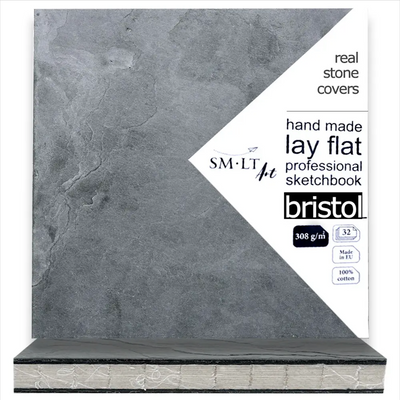 Блокнот для ескізів PRO Stonebook (Bristol) 19,5х19,5см, 308г/м2, 32л, білий та гладкий папір, SMILTAINIS 4770644588566 фото