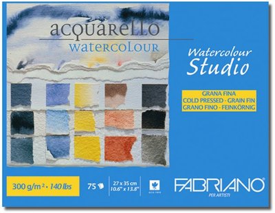 Склейка для акварелі Watercolor Studio A4 (27*35см), 300г/м2, 75л, середнє зерно, Fabriano 8001348163046 фото