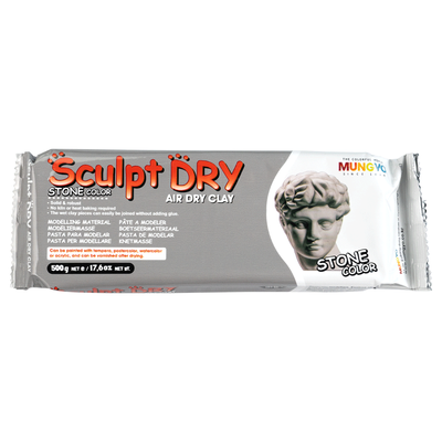 Маса для моделювання, сіра, самозастигаюча, 500 г., ''Sculpt Dry'', MUNGYO 8804819065463 фото