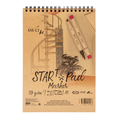 Альбом для маркерів на спіралі STAR T А5, 75г/м2, 20л, SMILTAINIS 4770644589488 фото