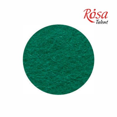 Фетр листковий (поліестер), 21,5х28 см, Зелений темний, 180г/м2, ROSA Talent 4823064953657 фото