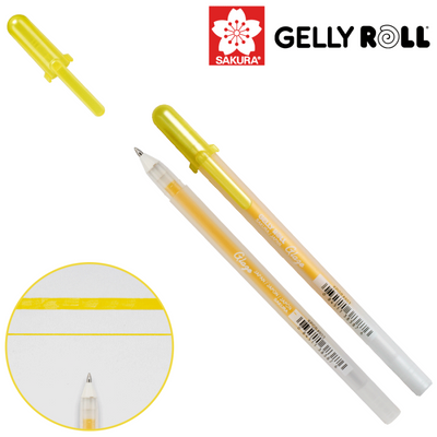 Ручка гелева, GLAZE 3D-ROLLER, Жовтий, Sakura 084511383876 фото