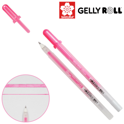 Ручка гелева, GLAZE 3D-ROLLER, Рожевий, Sakura 084511383906 фото